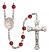 Blessed Herman the Cripple Engravable Rosary with Ruby Beads