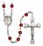 Saint Anthony Mary Claret Engravable Rosary with Ruby Beads