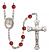 Blessed John Henry Newman Engravable Rosary with Ruby Beads