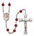 Saint Fidelis Engravable Rosary with Ruby Beads