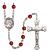 Saint Jadwiga of Poland Engravable Rosary with Ruby Beads