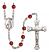 Saint Emma Uffing Engravable Rosary with Ruby Beads