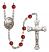 Pope Francis Rosary with Ruby Beads