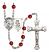 Guardian Angel and Soccer Rosary with Ruby Beads