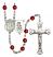 Guardian Angel and Dance Rosary with Ruby Beads