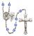 Saint Agatha and Nurse Rosary with Sapphire Beads