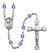 Saint Catherine of Siena Engravable Rosary with Sapphire Beads