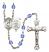 Saint Christopher and Air Force Rosary with Sapphire Beads