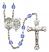 Saint Christopher and EMT Rosary with Sapphire Beads