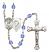 Saint Christopher and Paratrooper Rosary with Sapphire Beads