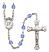 Saint Edward the Confessor Engravable Rosary with Sapphire Beads