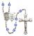 Saint George and Air Force Rosary with Sapphire Beads