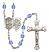 Saint George and EMT Rosary with Sapphire Beads