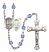 Saint George and Nat'l Guard Rosary with Sapphire Beads