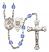 Saint Joan of Arc and Coast Guard Rosary with Sapphire Beads