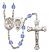 Saint Joan of Arc and Nat'l Guard Rosary with Sapphire Beads