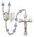 Saint Luke the Apostle and Doctor Rosary with Sapphire Beads