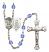 Saint Michael and Air Force Rosary with Sapphire Beads