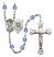 Saint Michael and Coast Guard Rosary with Sapphire Beads