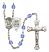 Saint Michael and Navy Rosary with Sapphire Beads