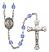 San Peregrino Engravable Rosary with Sapphire Beads