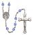 San Raymon Nonato Engravable Rosary with Sapphire Beads