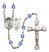 Guardian Angel and Nat'l Guard Rosary with Sapphire Beads