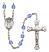 Saint Stanislaus Engravable Rosary with Sapphire Beads