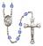 Saint Agnes of Rome Engravable Rosary with Sapphire Beads