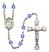 Maria Stein Engravable Rosary with Sapphire Beads