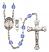 Saint Christopher and Golf Rosary with Sapphire Beads