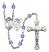 Saint Sebastian and Golf Rosary with Sapphire Beads