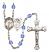 Saint Sebastian and Tennis Rosary with Sapphire Beads