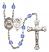 Saint Sebastian and Swimming Rosary with Sapphire Beads