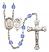 Saint Sebastian and Gymnastics Rosary with Sapphire Beads