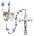 Saint Sebastian and Archery Rosary with Sapphire Beads