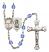 Saint Christopher and Fishing Rosary with Sapphire Beads