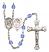 Saint Sebastian and Motorcycle Rosary with Sapphire Beads