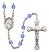 Saint Maria Goretti Engravable Rosary with Sapphire Beads