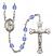 Saint Petronille Engravable Rosary with Sapphire Beads