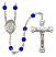 Saint Alexandra Engravable Rosary with Sapphire Beads