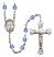 Our Lady of Perpetual Help Engravable Rosary with Sapphire Beads