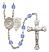 Our Lady of Mount Carmel Rosary with Sapphire Beads