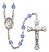 Blessed Teresa of Calcutta Engravable Rosary with Sapphire Beads