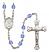 Saint Frances of Rome Engravable Rosary with Sapphire Beads