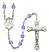 Saint Kieran Engravable Rosary with Sapphire Beads