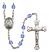 Saint Theodora Engravable Rosary with Sapphire Beads