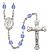 Our Lady the Undoer of Knots Engravable Rosary with Sapphire Beads