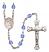 Blessed Herman the Cripple Engravable Rosary with Sapphire Beads