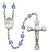 Saint Alphonsa of India Engravable Rosary with Sapphire Beads